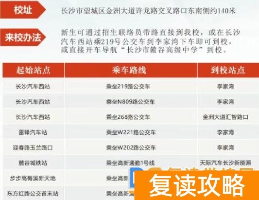 长沙市麓谷高级中学2025复读招生简章
